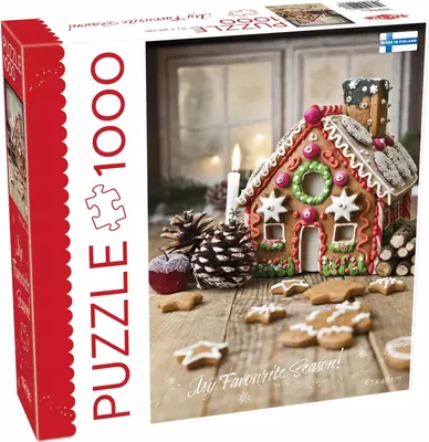 Zdjęcie produktu dla Puzzle 1000 elementów Domek z piernika świąteczny motyw