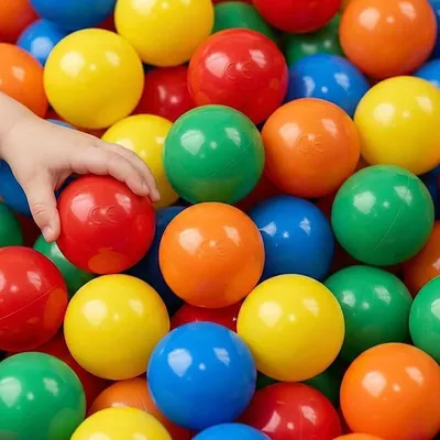 Image de 800 balles pour piscine à balles - Balles en plastique de 6 cm, jouets pour enfants - Balles pour bébés, faciles à saisir - Balles en plastique pour piscine à balles, château gonflable, piscine à balles, ensemble de jouets pour bébé, adaptés pour trampoline, tente de jeu, parc pour bébé