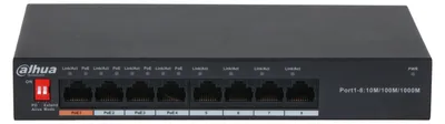 Productafbeelding van DAHUA DH-PFS3008-8GT-60, onbeheerde switch met 8 poorten van 1000M. Ja