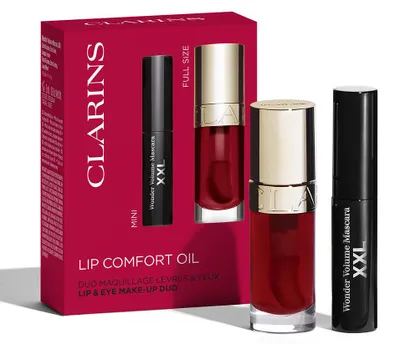 Immagine prodotto di Set di oli per labbra Clarins Lip Comfort, Donna, Nero, Volumizzante, 2 pezzi