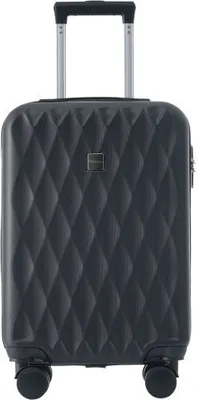 Produktbild von AIORBER Koffer, 20 Zoll, Teleskopische Zugstangen, Netztasche, mit 2 Bremsrollen, ABS-Material, Kreuzgurte, 36x23x56 cm, Schwarz