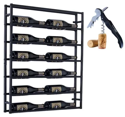 Imagen del producto de Lendo Online Wine Rack Wall Modelo 12 Botellas de acero