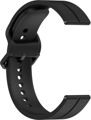 Image de INF Bracelet de montre de remplacement en silicone pour montre Haylou 22 mm Le noir