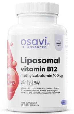 Productafbeelding van Liposomale vitamine B12 methylcobalamine, 100 µg – 120 capsules – Liposovit® – Osavi