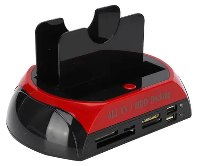 Obrázek produktu pro Dokovací stanice pro pevné disky 2,5"/3,5" s rozhraním SATA a IDE, USB 2.0 rozbočovač (pevný disk není součástí balení)