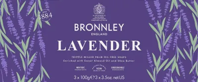 Produktbild von Bronnley Seife Lavender 3 x 100g