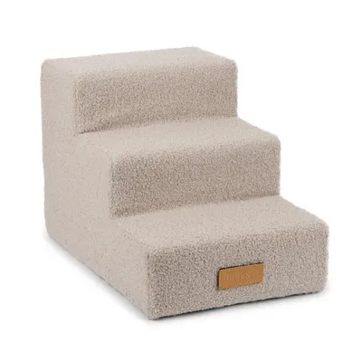 Produktbild von Dogeste Hundetreppe 3 Stufen, Haustiertreppe 32 cm, rutschfest, waschbarer Bezug