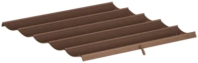 Produktbild von Ersatzdach fš¹r 3 x 3 m Pergola, einziehbar, mit Regenabflussl?chern, wetterfest, Polyester, 250 x 255 cm Kaffee