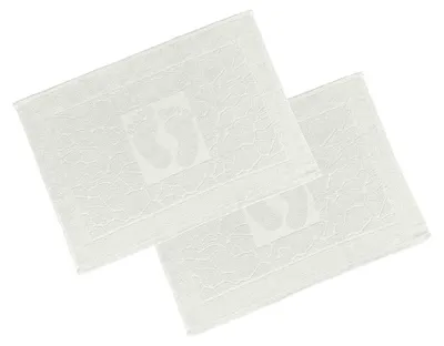 Produktbild von Badematten-Set, 2-teilig, Duschmatte und Badematte aus Frottee, waschbar, 600 g/m², 100 % Baumwolle, saugfähig und schnelltrocknend, 50 x 70 cm, weiß