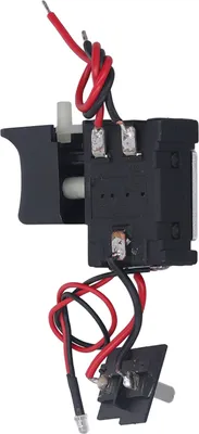 Imagen del producto de Interruptor de gatillo de reemplazo para taladro inalámbrico, con control de velocidad ajustable (CW/CCW) e incluye una pequeña luz, compatible con la máquina Da Yi de 12V y con voltajes de 7.2 a 24VDC, con una corriente de 16A