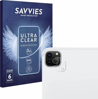 Produktbild von 6x Für Apple iPad Pro 12.9" WiFi 2021 (NUR Kameraschutz, 5. Gen.) Schutzfolie Savvies Displayschutz Display Schutz Folie Klar Transparent