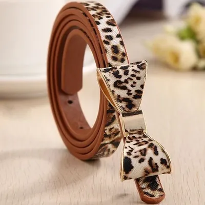 Immagine prodotto di Cintura da donna Fiocco - Bianca / Marrone KP4344