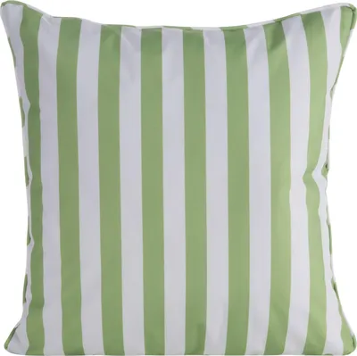 Produktbild von EUROFIRANY | Kissenbezug - 45 x 45 cm - Dekokissenhülle mit hellgrünen Streifen für den Garten