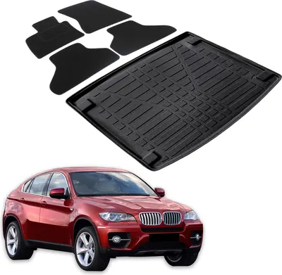 Image de Ensemble Tapis Velours Sur Mesure et Coffre TPE pour BMW X6 2008-2019