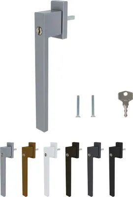 Design Aluminium Terrassentürgriff Dublin PSK abschließbar - pulverbeschichtet