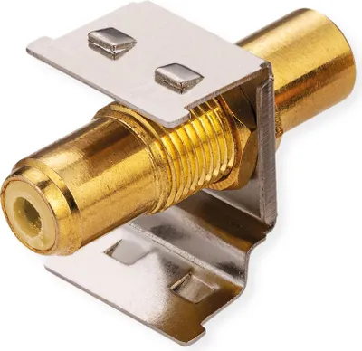 Produktbild von ROLINE RCA-Keystone-Kupplung, Metall, gelb