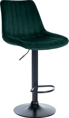 Produktbild von CLP Barhocker Toni Samt höhenverstellbar und drehbar grün Gestell Farbe schwarz