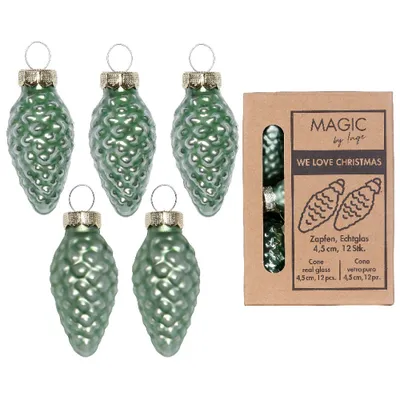 Produktbild von Inge‘s Christmas Decor 16117P045, Spezifisches Weihnachtsornament, Glas, Grün, 12 Stück(e), 4,5 cm