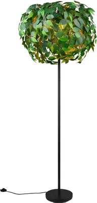 Immagine prodotto di Lampada da terra decorativa a foglia verde e nera per soggiorno camera da letto 180 cm 3xE14 28W LEAVY RL
