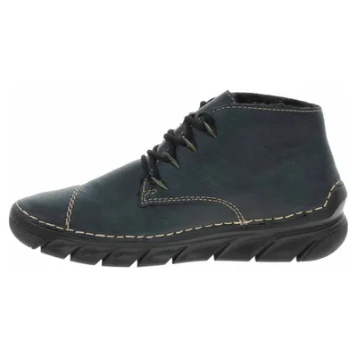 Image de Chaussures de ville pour femmes Rieker, bottines à lacets, couleur bleue, style décontracté
