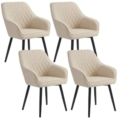 Image de HOMAVO Chaises de salle à manger (lot de 4) | Chaise de salle à manger, chaise de bureau, tabouret, chaise de bureau