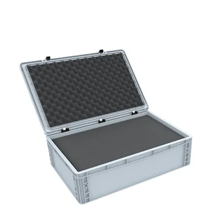 Produktbild von Eurobox 600x400x185 mit Rasterschaum und Scharnierdeckel