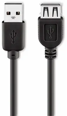 Immagine prodotto di goobay Cavo di prolunga USB 2.0 Hi-Speed nero 3 m