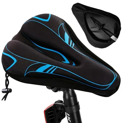 Image de Coussin de selle de vélo ergonomique, en gel, 28 x 18 cm, respirant, pour VTT