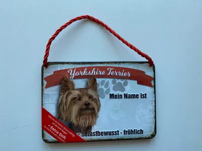 Produktbild von Kulthänger Blechschild Yorkshire Terrier KH-PET009