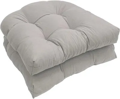 Obrázek produktu pro Sada polštářů na sezení pro venkovní použití – voděodolné polštáře – pohodlné sezení – 48 x 48 cm – světle šedá barva