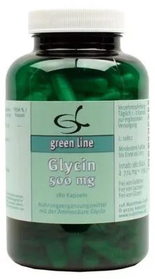 Produktbild von Green Line Nutritheke Glycin 500 mg Kapseln, 180 St. Kapseln