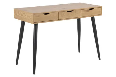 Produktbild von Nete Schreibtisch mit 3 Schubladen aus Wildeiche Nachbildung.