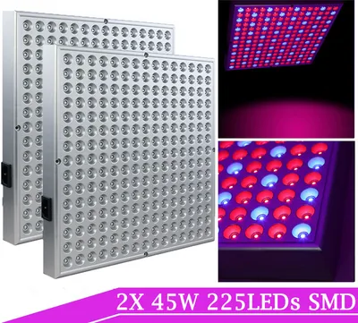 Obrázok produktu pre Jopassy 2x LED lampa na rastliny Zimné 45w svetlo na rastliny Led Grow Lamp s červeným modrým svetlom pre rast rastlín v skleníku