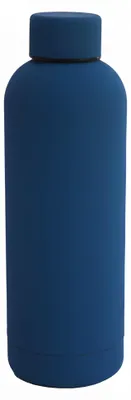 Thermoflasche 500 ml, doppelwandig, auslaufsicher, blau