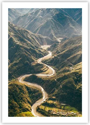 Produktbild von Poster - Poster ohne Rahmen - Berge Weg Wald - 50x70 cm - Wand Bild - Wanddeko - Wandbilder - Kunstposter - Wandposter - Bilder - Kunstdruck - Wanddekoration - Wandbild - P2XPA50x70-4700