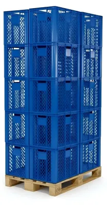 Produktbild von Bäckerkisten 20 Stück 600 x 400 x 410 mm in blau