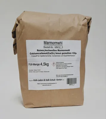 Produktbild von Marmormehl, kleiner 32 my, 4,5-kg-Beutel, sehr weiß