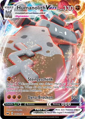 Produktbild von Pokemon Humanolith VMAX Schwert & Schild 116/202 Sammelkarte - Deutsch 1 Stück
