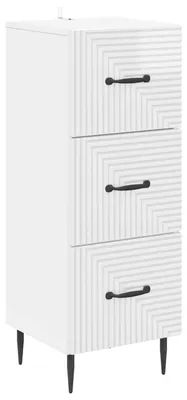 Produktbild von Schubladenschrank Hochglanz Weiß 33 x 34,5 x 89,5 cm