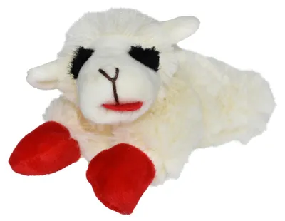 Produktbild von MULTIPET Lammkotelett Plüsch-Hundespielzeug, 17,8 cm, weich