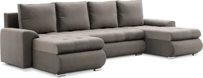 Produktbild von Ecksofa mit Schlaffunktion,  3 Bettkästen, U-förmig, Schlaffläche 270x140cm, Hellgrau