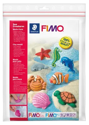 Produktbild von Fimo mould Meerestiere 8 Motive ca. 6x4cm