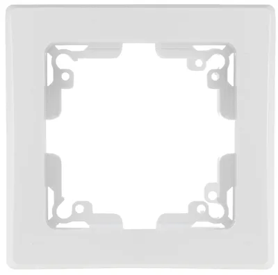 Produktbild von DELPHI 1-fach Abdeckrahmen weiß hochglänzend 80x80mm für Längs- und Quermontage