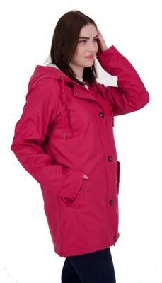 Produktbild von Damen Friesennerz Regenmantel Regenjacke mit Kapuze Gefüttert Wasserdicht Wetter