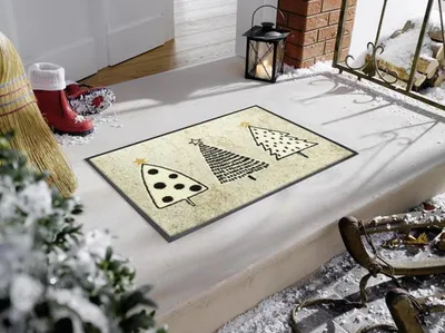 Obrázek produktu pro Unyqoos® Stylová a omyvatelná rohožka pro vnitřní i venkovní použití, béžová, 40 × 60 cm