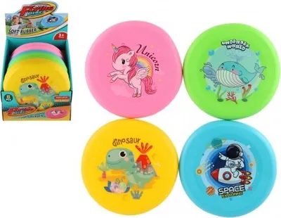 Obrázok produktu pre Lietajúci/hádzací tanier silikón 18cm - mix farieb