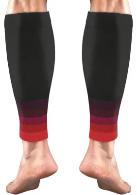 Productafbeelding van Kuitbandage, compressiekousen, steunkousen, heren/dames, kleurverloop, rood