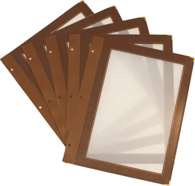 Obrázok produktu pre Securit Vložky k jídelním lístkům WOOD A4, hnědá (5 ks)
