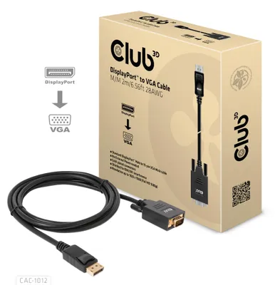 Immagine prodotto di Club3d CLUB3D Cavo da DisplayPort a VGA M/M