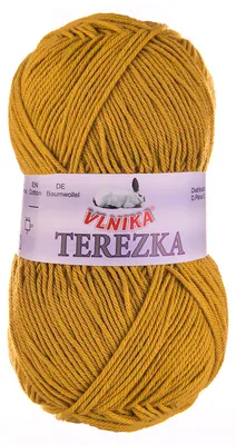 Strickgarn TEREZKA 100% Baumwolle, senfgelb
